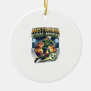 Ornamento De Cerâmica Modo de Gol da Austrália Esqueleto Striker Nations
