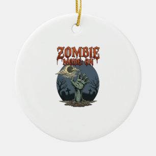 Ornamento De Cerâmica Modo Zumbi Halloween Mão Lua Cemitério_1