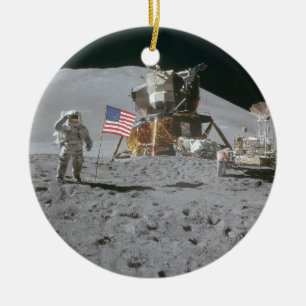 Ornamento De Cerâmica Módulo Lunar Aterrissagem da Lua da Nasa Apollo 15
