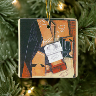 Ornamento De Cerâmica Moedor de Café de Juan Gris, Arte Cubista Vintage