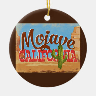 Ornamento De Cerâmica Mojave California Cartoon Desert Viagens vintage