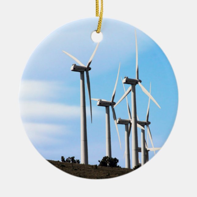 Ornamento De Cerâmica Mojave eólica Mojave Tehachapi Fazenda eólica (Frente)
