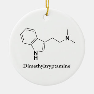 Ornamento De Cerâmica Molécula de DMT Dimetiltriptamina Química Legal