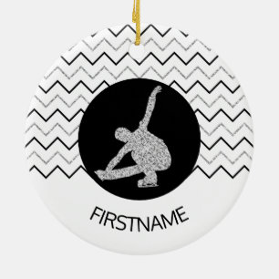 Ornamento De Cerâmica Molemento para patinação artística - prata pret