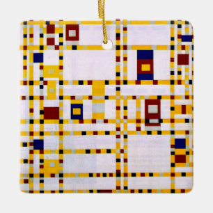 Ornamento De Cerâmica Mondrian - Broadway Boogie Woogie