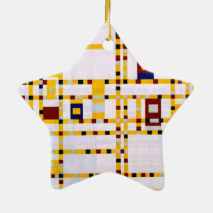 Ornamento De Cerâmica Mondrian - Broadway Boogie Woogie