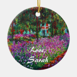 Ornamento De Cerâmica Monet Garden em Giverny Fine Art Ornament