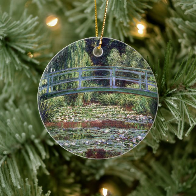 Ornamento De Cerâmica Monet Japonês e a Piscina de Lily Água (Árvore)