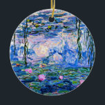 Ornamento De Cerâmica Monet: Lírios Água 1919, famosa pintura<br><div class="desc">Claude Monet: Lírios de Água Vermelho,  1919,  bela pintura de arte</div>