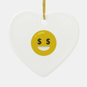 Ornamento De Cerâmica money eye emoji