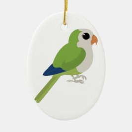 Ornamento De Cerâmica Monk Parakeet