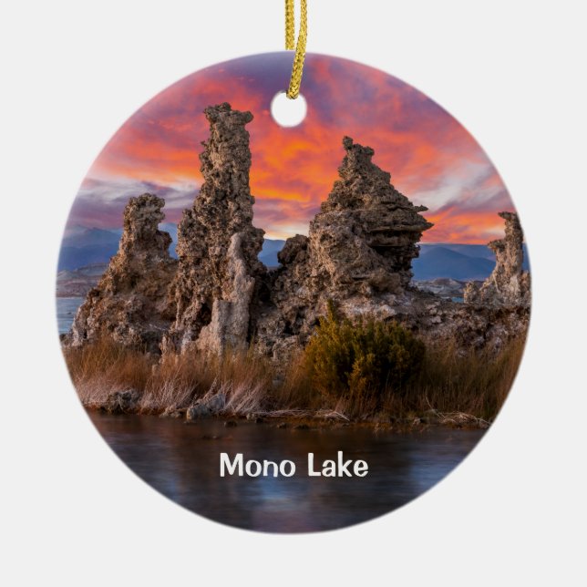 Ornamento De Cerâmica Mono Lake Sunset (Frente)