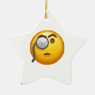 Ornamento De Cerâmica monóculo emoji