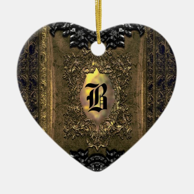 Ornamento De Cerâmica Monograma de Cheiro do Antigo Mundo (Frente)