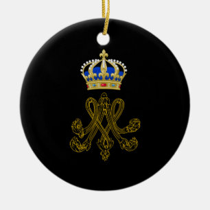 Ornamento De Cerâmica Monograma de Marie Antoinette