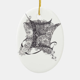 Ornamento De Cerâmica Monograma E