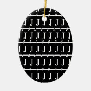 Ornamento De Cerâmica Monograma - Letra Inicial J