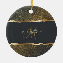 Monograma Moderno Elegante com Toque Dourado