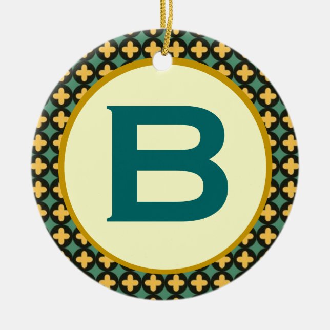 Ornamento De Cerâmica Monograma ortodoxo búlgaro (Frente)