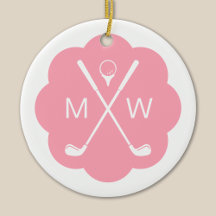 Monograma Personalizado Golfe Rosa