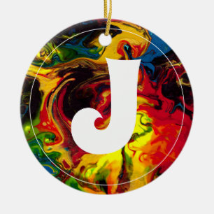 Ornamento De Cerâmica Monograma Superball