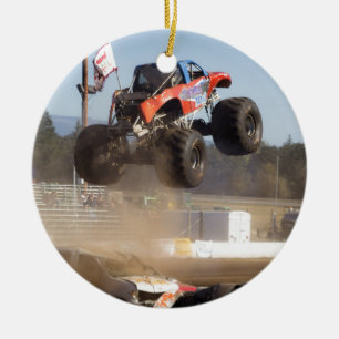Ornamento De Cerâmica Monster Truck Jumping