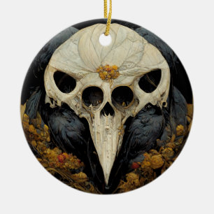 Ornamento De Cerâmica Monstrous Raven Horror Gótico Gótico