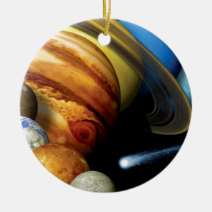 Ornamento De Cerâmica Montagem de planetas do sistema solar da NASA JPL
