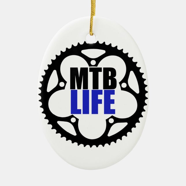 Ornamento De Cerâmica Montanha Bike Life (Frente)