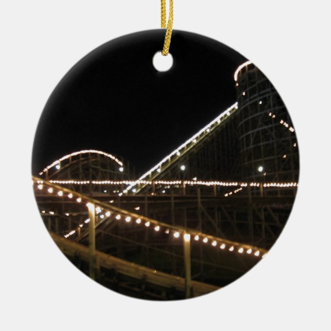 Ornamento De Cerâmica Montanha russa desorganizada Hersheypark (Frente)