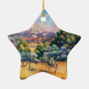 Ornamento De Cerâmica Montanha Sainte-Victoire Paysage por Renoir