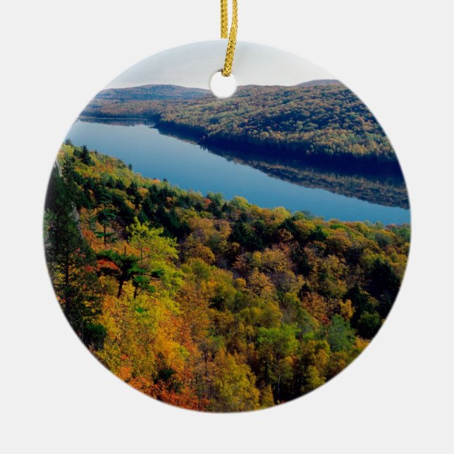 Ornamento De Cerâmica Montanhas do porco- do lago (Frente)