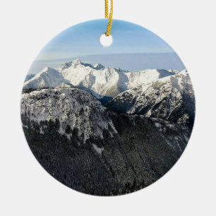 Ornamento De Cerâmica Montanhas Nevadas da Colúmbia Britânica