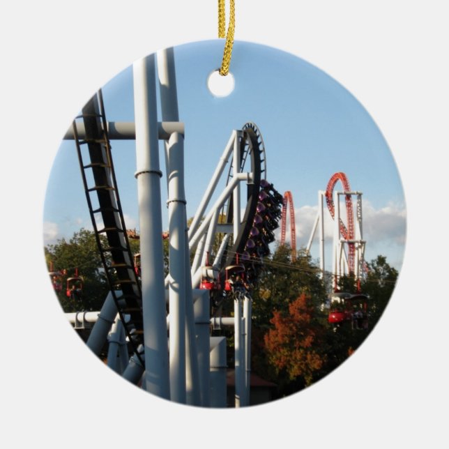 Ornamento De Cerâmica Montanhas russas de Hersheypark (Frente)