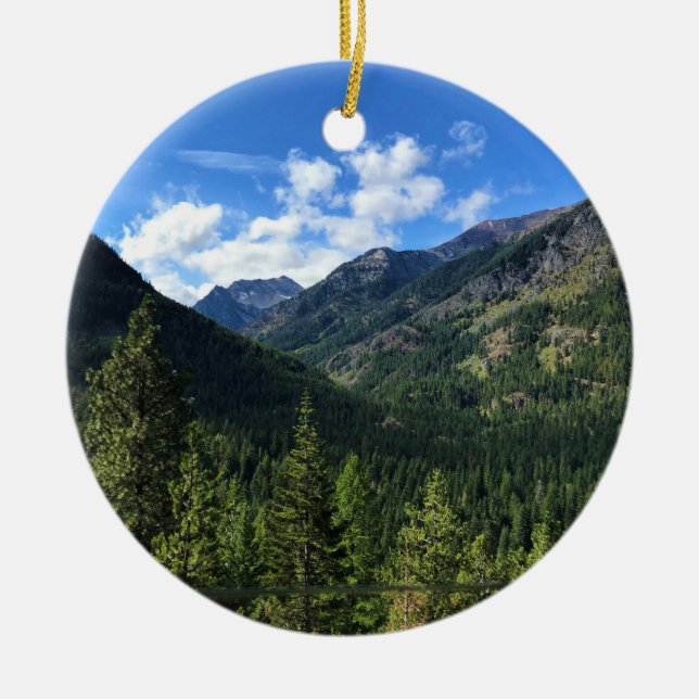Ornamento De Cerâmica Montanhas Wallowa, OR (Frente)