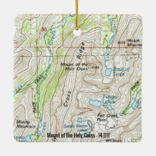 Ornamento De Cerâmica Monte da Santa Cruz Colorado Fourteener