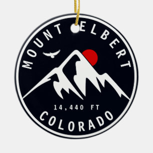 Ornamento De Cerâmica Monte Elbert - Colorado 14ers Fourteener