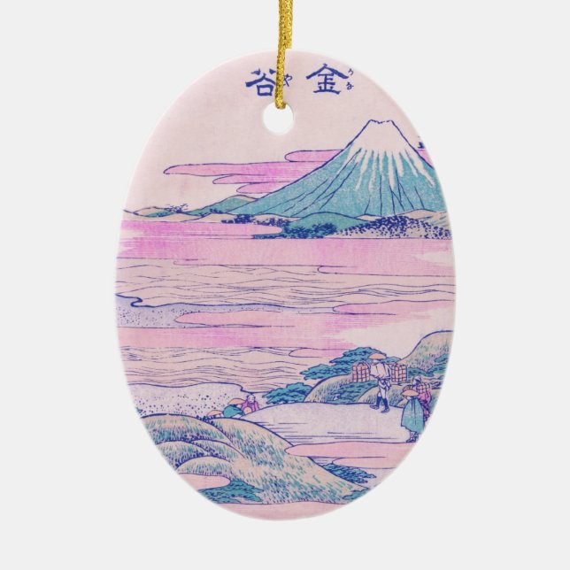 Ornamento De Cerâmica Monte Fuji Ukiyo-e Arte japonesa (Frente)
