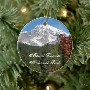 Ornamento De Cerâmica Monte Rainier National Park Foto