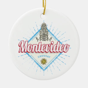 Ornamento De Cerâmica Montevideo City Uruguai Palacio Salvo Souvenir