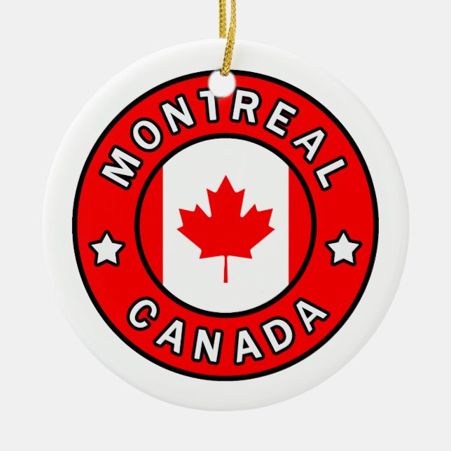 Ornamento De Cerâmica Montreal Canadá (Frente)