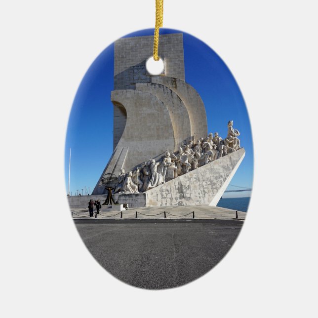 Ornamento De Cerâmica Monumento às descobertas 2% pipe% Padrão (Frente)