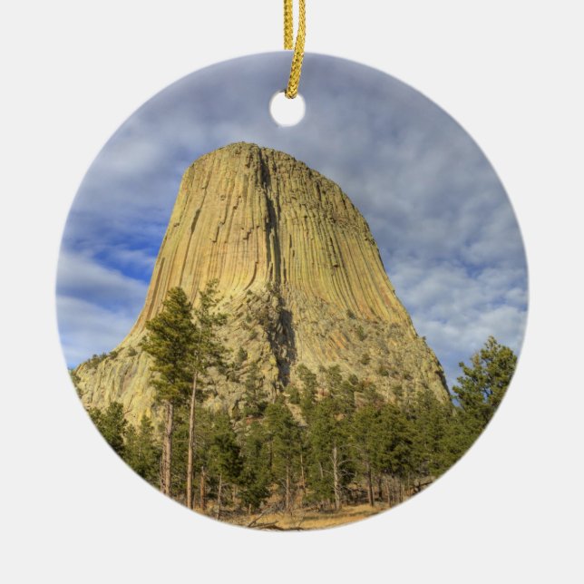 Ornamento De Cerâmica Monumento Nacional Devils Tower (Frente)