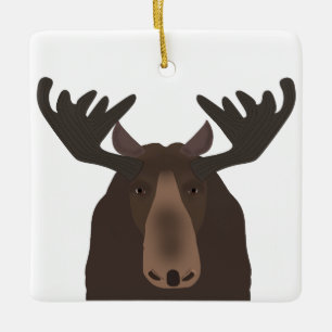 Ornamento De Cerâmica Moose Ornament