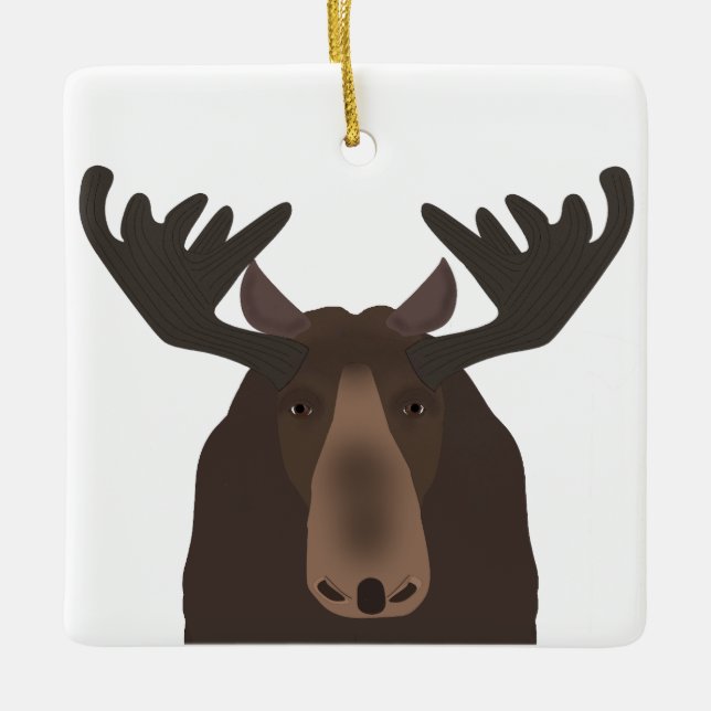 Ornamento De Cerâmica Moose Ornament (Frente)