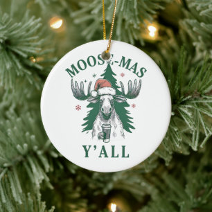 Ornamento De Cerâmica Moosemas Y'all