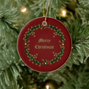 Ornamento De Cerâmica Morte de Natal Gótica Personalizada