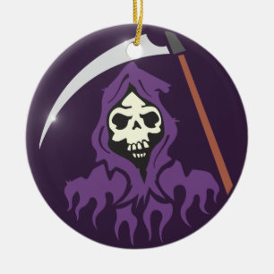 Ornamento De Cerâmica Morte homem de foice grim reaper