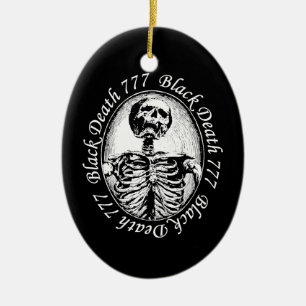 Ornamento De Cerâmica Morte Negra 777 - Treze