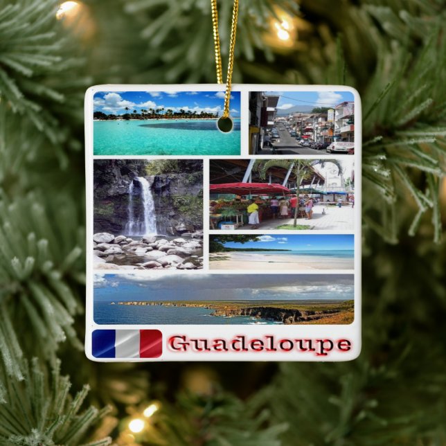 Ornamento De Cerâmica mosaico zGP003 de GUADELOUPE, Caribe, (Árvore)